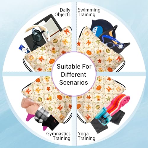Gymnastics Grip Bag Lightweight Small Drawstring Grip Bags for Gymnasts - color: Autumn Harvest-yellow