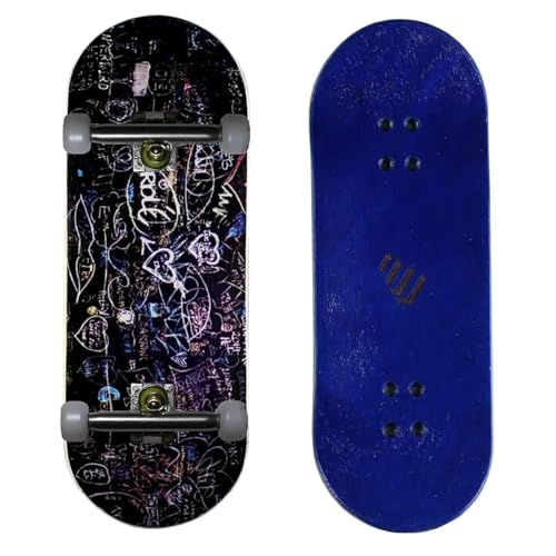 NOAHWOOD PRO Fingerboards Finger Skateboards(NW11s Kickflip Deck 97mmx34mm 5-Layer Colour Maple Wooden Handmade)+(Update 34mm Noah ii Trucks)+(NW iii Logo Handmade Wheels) (Graduate ii) - color: Graduate Ii