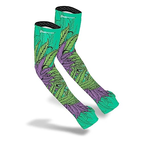 FARMER'S DEFENSE Gardening Arm Sleeves|UV Cooling Protective Sleeve Women & Men|Anti-Scratch Cover Sun UPF Outdoor Protection - Sea-Weed - XS - color: Sea-weed, size: X-Small
