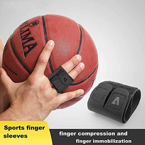 Finger Splint Finger Buddy Wraps Reusable Finger Support Sleeves, Adjustable Elastic Trigger Finger Splints Compression Straightening Mallet Finger Brace for Arthritis Pain, Sport Injuries - L - size: Large, style: Double