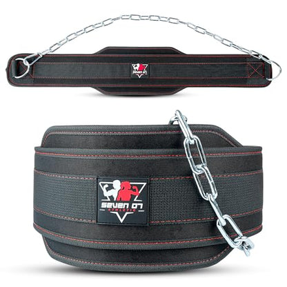 Dip Belt with 30" Stainless Steel Chain, 550-650 Lbs Weight Capacity, Neoprene Weight Lifting Belt, Perfect Weighted Belt for Pullups, Dips, Squats, Gym Workout & Crossfit Training