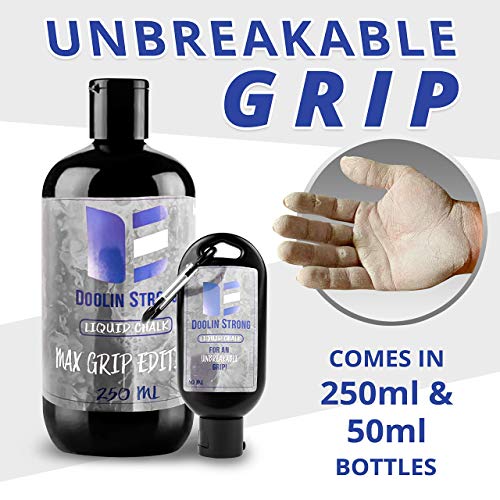 Liquid Chalk 250ml - Weightlifting Chalk - Superior Grip and Sweat-Free Hands for Gym, Sports, Rock Climbing, Lifting, Workout, Bouldering, Gymnastics, Fitness and More