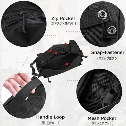 Azarxis Equipment Multi-Purpose Tactical EDC Admin MOLLE Pouch Utility Tools Bag Organizer Military Waist Belt Modular Attachment - color: #07 - Black