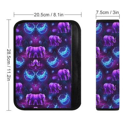 Universal Fit Elephant Purple Print Seat Belt Shoulder Pad for Adult Use, Most Cars, 1 Pair Harness Pads Strap Anti-Slip Pad - color: Pattern 1187