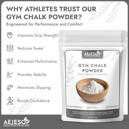 AEJESOP Sports Chalk for Rock Climbing, Weight Lifting, Gymnastics, Tennis & More, 7oz (200g)