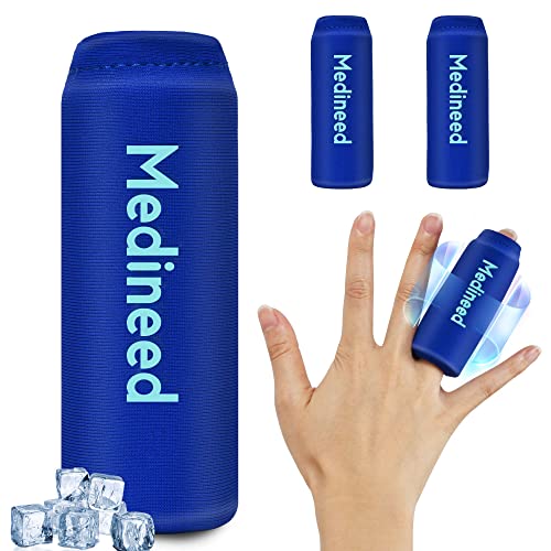 2PCS Finger Sleeves Gel Ice Pack, Lasting Cold Compress Freeze Sleeve, Reusable Finger Brace Ice Packs for Injuries, Arthritis, Tendonitis, Gout, Sprains, Middle Protectors (Blue) - color: Blue