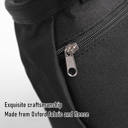 Jiawu Chalk Bag, Oxford Cloth Climbing Chalk Bag, Powder Storage Pouch with Fleece Lining, Adjustable Drawstring, for Rock Climbing, Bouldering, Gym, Weightlifting