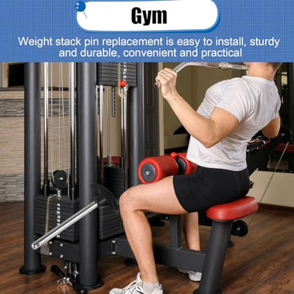 NQEUEPN Crescent-Shaped Weight Stack Pins, Pin Tensile 3/8Inch/0.95cm Diameter 4.4Inch/11.2cm Locking Space Heavy-Duty Gym Weight Plate Pin for Home Gym Exercise Machine Accessories