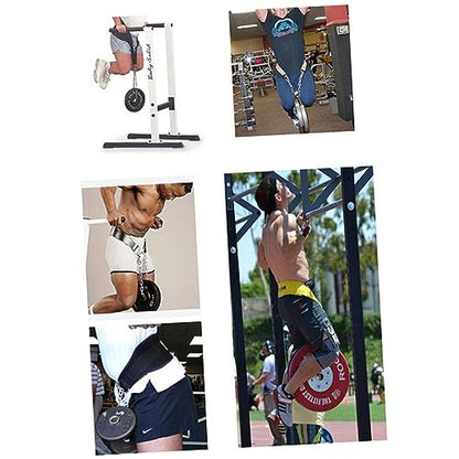 KOMBIUDA U-shaped Dip Belt Chain Weight Lifting Belt for Men Pull up Chin up Polypropylene Metal Chain Clip