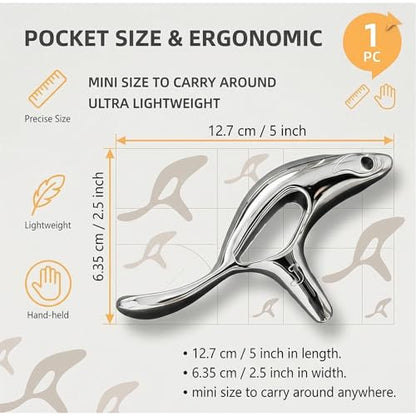 Trigger Point Massage Tool,Stainless Steel Muscle Scraper Tool,Gua Sha,Fascia Blaster for Body Pain Relief,Items Thumb Saver Acupressure Tool,Fascia Release Tools for Full Body Pain Relief