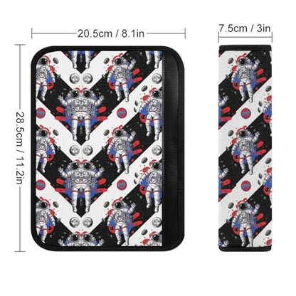 Universal Soft and Comfortable Seat Belt Shoulder Pad for Adult Use, Most Cars, 1 Pair Astronaut Space Astronaut Harness Pads Strap Anti-Slip Pad - color: Pattern 682