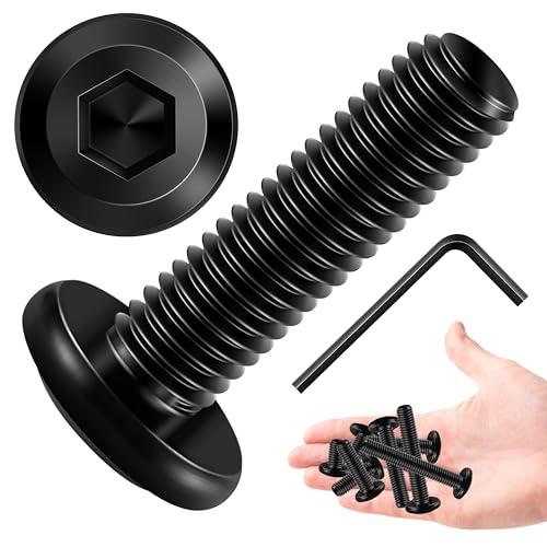 20Pcs M6 Bolt, M6 x 25mm Flat Head Socket Cap Screw Bolts, Allen Socket Drive Black Machine M6 Screws Assortment Kit, 304 Stainless Steel Bolts, M6x1.0 Bolt by Marysino - color: Black, size: M6 x 25mm