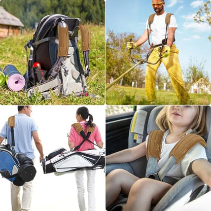 ZINZ 2-Pack Universal Shoulder Pad with Ultra thick Cushion for Bag Luggage Bag Crossbody, Plus Long & Anti-Slip & Breathable,Khaki - color: Khaki-2pack