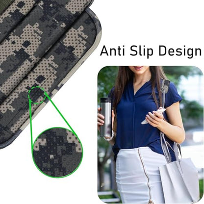 Ultra Thick & Breathable Universal Shoulder Pad Cushion for Bag - Long & Comfort - color: Camouflage Gray
