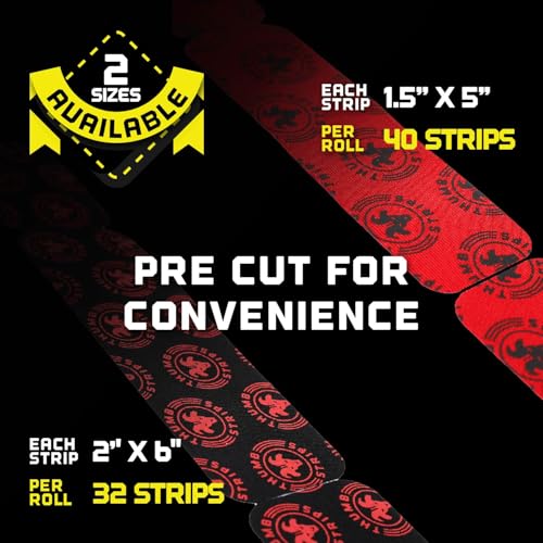 Goat Tape Pink Super Stretchy Premium Thumb Tape and Pre Cut Black Athletic Tape for Fingers - Extra Sticky Elastic Athletic Thumb Tape for Weightlifting