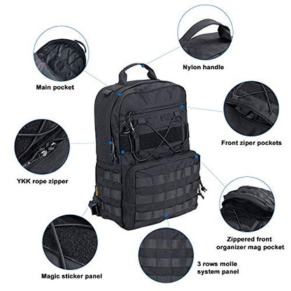 EXCELLENT ELITE SPANKER Outdoor Hydration Backpack Bundle Packs Water Bladder Carrier for 3L Water Bladder - color: Black