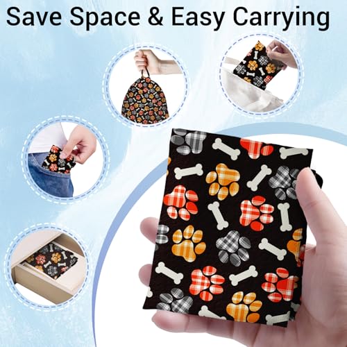 Grip Bag for Gymnast Colorful Paw Plaid Adjustable Gym String Storage Pouch Patriotic Small Bag - color: Dog Paws Black