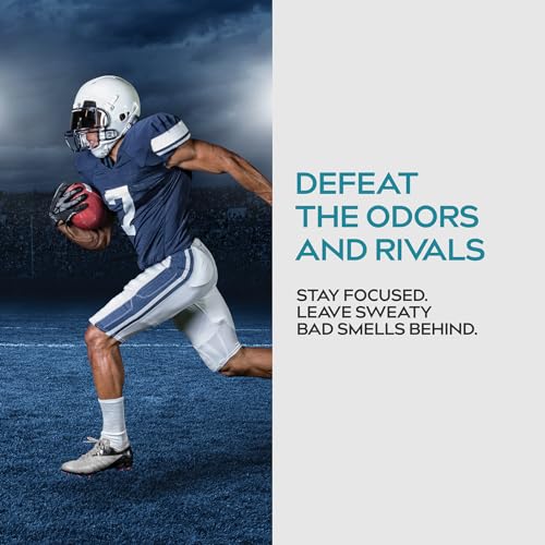 Sports Gear Odor Eliminator Spray, Unscented, 9 fl oz | 30s Fast-Acting, Safe for Skin, No Perfumes, Mineral Formula, For Ice Hockey Pads, Helmets, Gloves, Shoes & Yoga Mats