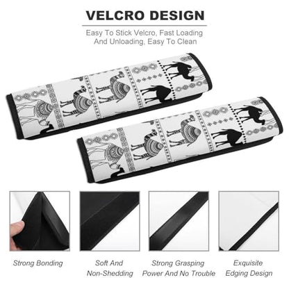 2PCS Egyptian Camels Car Seat Belt Pad Universal Soft and Comfortable Harness Pads Strap for Kids, Car Seats Pushchair Strollers High Chair Pushchair - color: Pattern 268