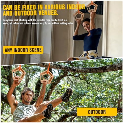 CMOOD Hangboard, Hangboard Rock Climbing for Climbing, Home Training, Finger Strengthener, Pull-up Grip Arm Training Portable Finger Board Rock Climbing Holds Indoor and Outdoor