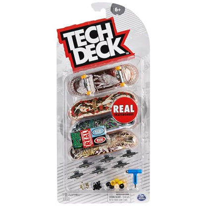TECH DECK Real Skateboards Ultra DLX Customizable Fingerboards 4-Pack | Customize 4 Boards, Stickers & Grip Tape, Authentic Details, Fidget Skateboard Toy Gifts for Kids & Collectors Ages 6+ - style: 4-pack Boards (v2)