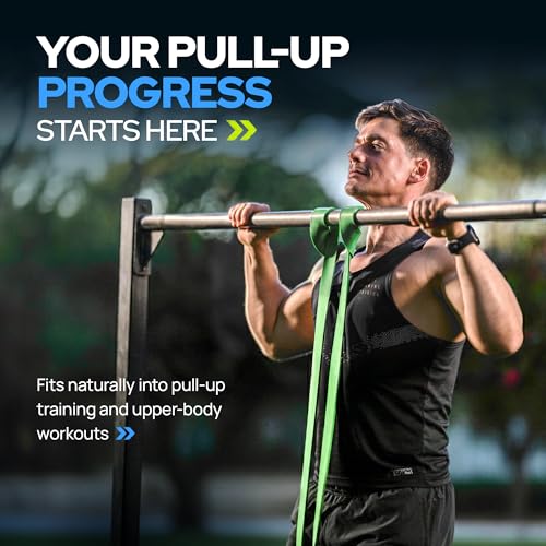 Gym Quality Long Resistance Bands Multi Pack of 5- Loved by Fitness Pros for Group Workouts in Gyms, Boxes, Studios and Bootcamps. Perfect for Pull Ups, Strength Training, Mobility - color: #4 Purple, Large