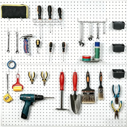 FRIMOONY Pegboard Hooks Assortment with Pegboard Bins, Peg Locks, for Organizing Various Tools, 140 Piece - style: 140PCS