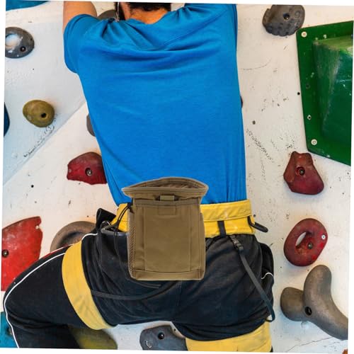 Outdoor Utility Fanny Pack Lightweight Drawstring Chalk Bag with Pockets for Hiking Camping Climbing Multipurpose Waist Pouch for Convenient Storage and Portability