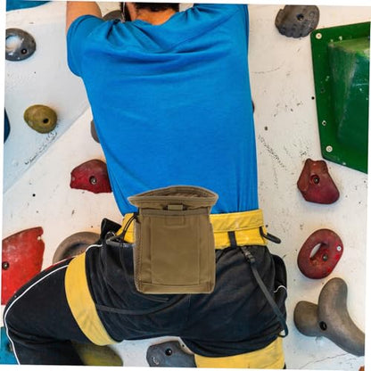 Outdoor Utility Fanny Pack Lightweight Drawstring Chalk Bag with Pockets for Hiking Camping Climbing Multipurpose Waist Pouch for Convenient Storage and Portability