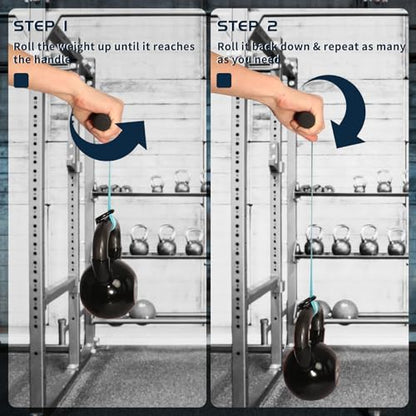 Wrist Forearm Roller Strengthener Exerciser: Forearm Blaster Forearm Roller Grip Strength Training with Anti-Slip Handles