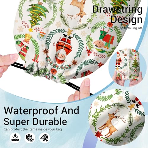 Gymnastics Grip Bag Lightweight Small Drawstring Grip Bags for Gymnasts - color: Christmas Gift-green