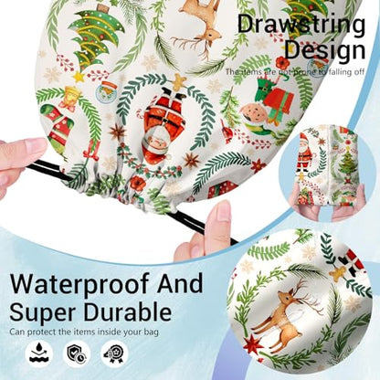 Gymnastics Grip Bag Lightweight Small Drawstring Grip Bags for Gymnasts - color: Christmas Gift-green