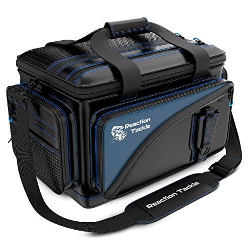 Reaction Tackle Saltwater Fishing Tackle Bags, Water Resistant 1000D PVC Tackle Box Bag with Removable Dividers, Fits 3600 and 3700 Trays, Small - size: Small Bag