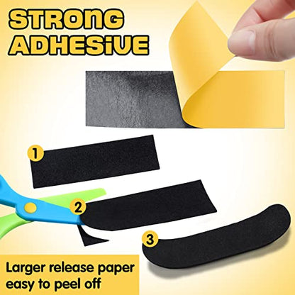 100 Pcs Fingerboard Grip Tape, 110x36mm No-Slip Foam Grip Tape for Finger Skateboards, Fingerboard Accessories for Finger Board Deck, Black