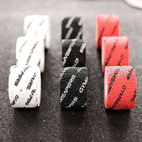 Gymreapers Weightlifting Adhesive Thumb Tape, Stretchy Athletic Tape Grip & Protection for Olympic Lifting, Cross Training, Powerlifting, Hookgrip - color: Black, size: 3 Rolls
