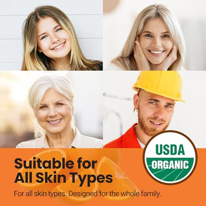USDA Organic Orange Jojoba Oil Hand Salve for Rich Conditioning (2 oz) | Over 50% Jojoba Oil with Beeswax & Avocado Oil – Rich Conditioning Balm for Dry Hands, Feet & Cuticles 60 g