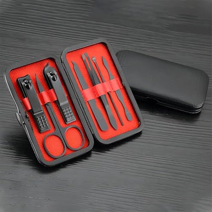7-Piece Manicure and Grooming Set with Travel Case, Compact Nail Care Tools for Home and On-The-Go Sets