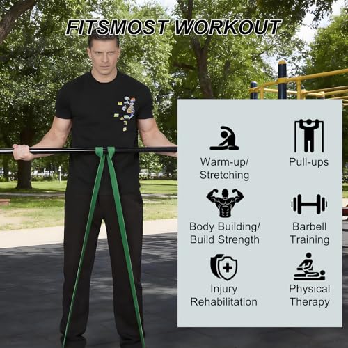 Garvee Pull Up Assistance Bands, 4/5-Pack Resistance Bands Set, Natural Latex Exercise Bands for Strength Training, Stretching, Physical Therapy, Home Gym for Women Men - color: Upgraded 38-125 lbs