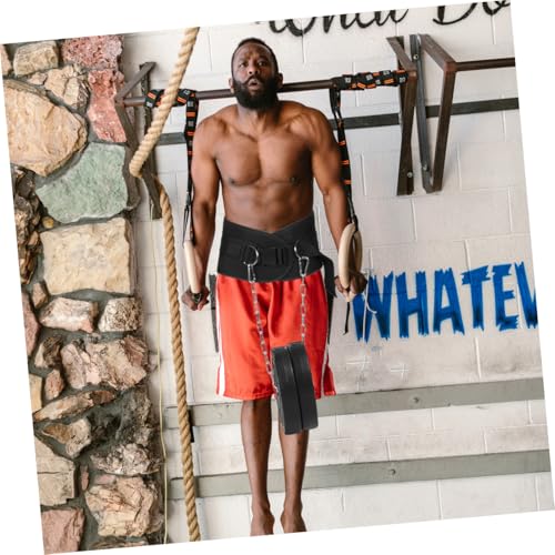 Contoured Fitness Dipping Belt with Chain for Weightlifting Weighted Dips Pull-ups Chin-ups Hip Squats Premium Training Equipment for Strength Building and Muscle Support