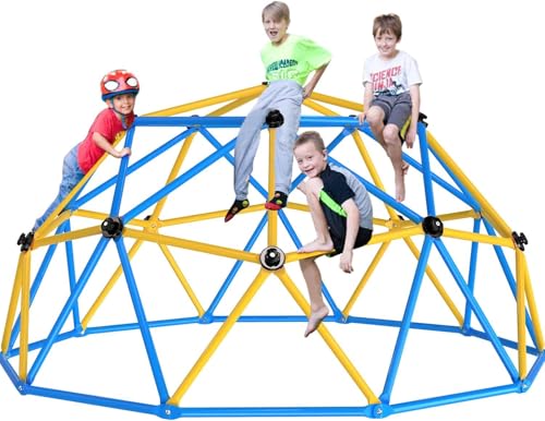 Zupapa Experience Ultimate Fun with the 2026 Upgraded Decagonal Geo Dome Climber - Supports 1000LBS Outdoor Playset and Easy Assembly Play Equipment for Kids (Blue, 9FT) - color: Blue, size: 9FT with Standard Configuration
