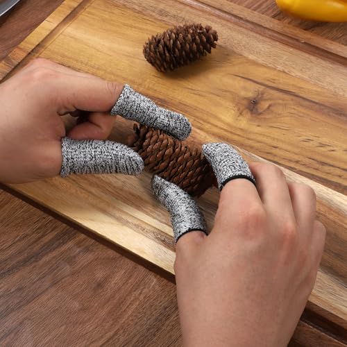 BOHUI 20PCS Finger Cots Cut Resistant Protector, Finger Covers for Cuts, Fingers Sleeve Protectors Reusable, Gloves Life Extender, Anti-Slip Cut Resistant Fingers Protectors for Kitchen, Sculpture