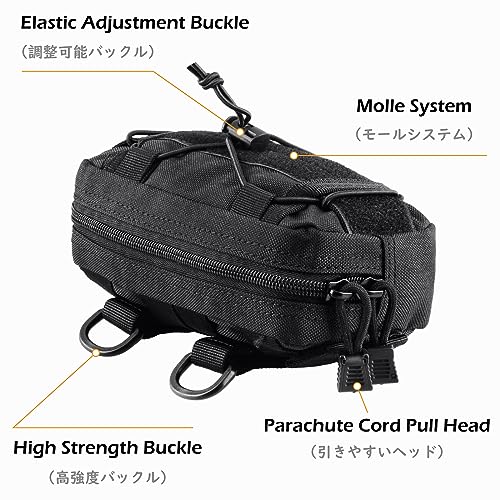 Molle Pouches Tactical Admin EDC Gear Utility Pouch Waist Bags for Small Tool Horizontal Modular Organization - color: 01 Tan