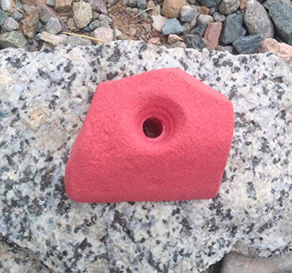 Single Handed Jug Polyurethane Bolt-On Rock Climbing Wall Hand Hold - color: Red