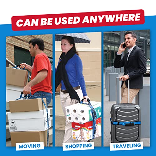 6' Carry Strap with Handle | 2-Pack | Adjustable Belt | Easy, Safe, Secure, Lifting, Moving, Carrying Heavy Boxes, Groceries | Best Luggage Strap (Strap-A-Handle 2 Pack - 6ft. Length, 40lb. Capacity) - color: 6' Length, 40lb. capacity - 2 Pack
