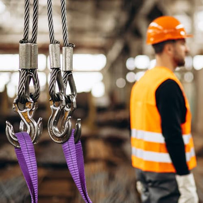 Lift Sling Straps,1" x 3.3' 2-Ply Heavy Duty Flat Eye Lift Slings | Polyester Lifting Strap Tree Saver Recovery Strap Web Sling Rigging Moving Tow Hoist Gear Straps Kit 3200 lb 2600 lb 6400 lb - color: Purple, size: 1" x 3.3'