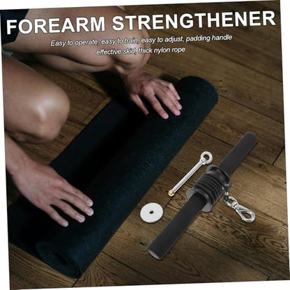 Forearm Strength Trainer - Roller for Wrist and Forearm Exercise Handle for Home Fitness and Grip Strength Training