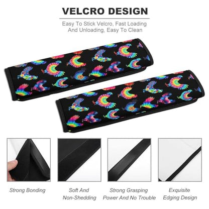 2 Pack Colorful Chicken Funny Rooster Chickens Car Seat Belt Pad Universal Soft and Comfortable Harness Pads Strap for Adult Use, Most Cars, Easy Install (No Tool) - color: Pattern 1246