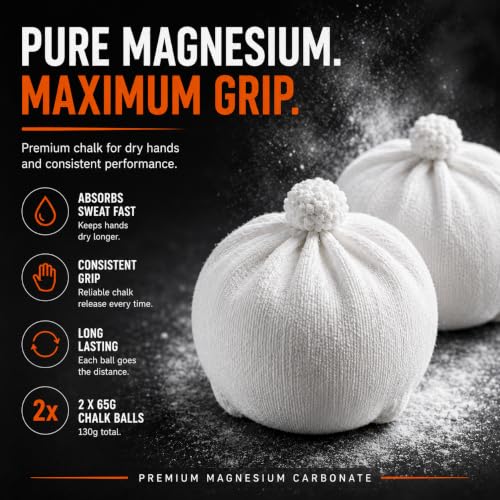 Magnesium Chalk Balls 2-Pack (65g Each) – Premium Refillable Chalk Ball Refills for Disc Golf, Rock Climbing, Gymnastics, Weightlifting & Fitness – Dry Hands, Better Grip
