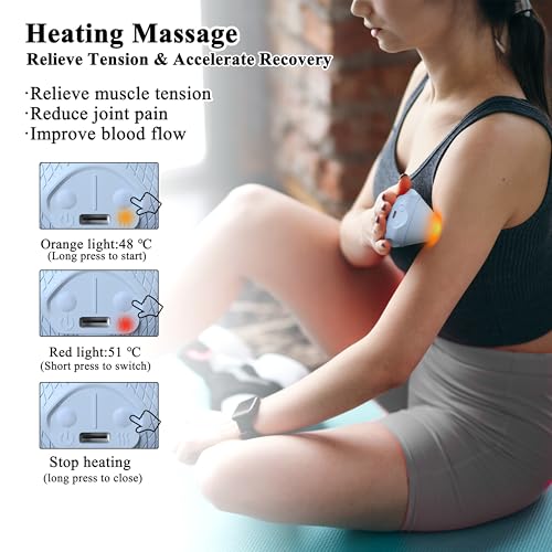 PROIRON Mountable Massage Ball with Suction Cup Pinpoint Deep Tissue Muscle Knot & Sore Relief, Vibration & Heating Trigger Point Massage Tool for Back Neck, Self-Massage Tool - color: Blue