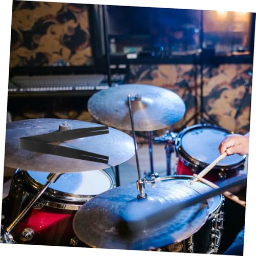 Hemoton Cymbal Sound Strap Durable Cowhide Cymbal Accessory for Easy Installation and Replacement Lightweight Design for Musicians and Marching Bands Black